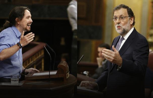 Rajoy tira de sorna frente a la dureza de Iglesias: "Usted es estupendo, me gustaría ser como usted"