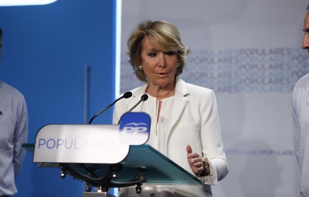 La presidenta del PP de Madrid y candidata a la alcaldía, Esperanza Aguirre.