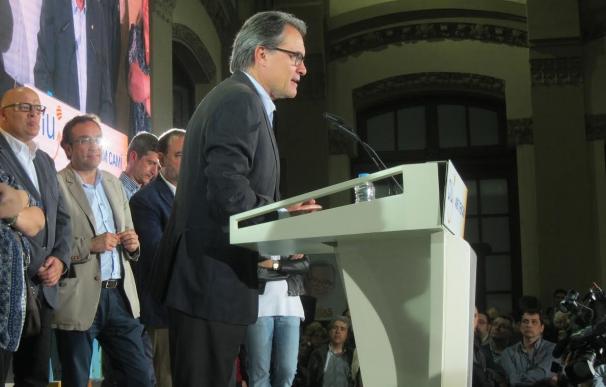 Artur Mas: CiU ha ganado en el global de Cataluña "en las peores condiciones posibles"