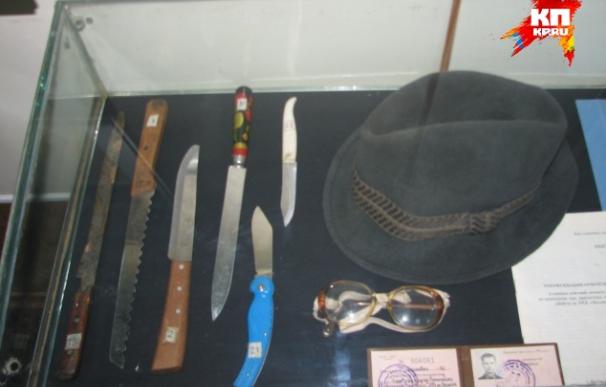 Las armas blancas que usó en sus crímenes el carnicero de Rostov