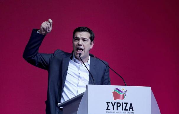 Alexis Tsipras, líder de Syriza, en un acto de la campaña de las elecciones griegas.