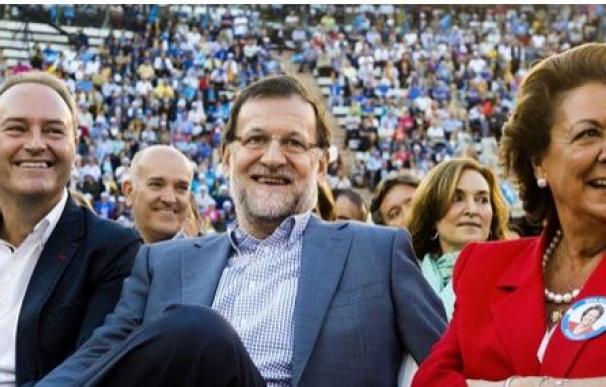 Rajoy, con Fabra y Barberá, esta tarde en Valencia.