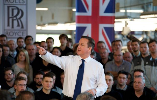 El primer ministro británico, David Cameron, en campaña.