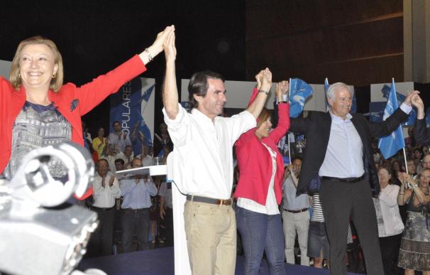 Aznar dice que sólo el PP y Rudi garantizan que el "compromiso" con los electores se cumple