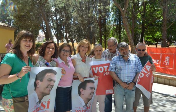 Guadalupe Martín (PSOE) pide el voto para "garantizar las pensiones públicas y su poder adquisitivo"