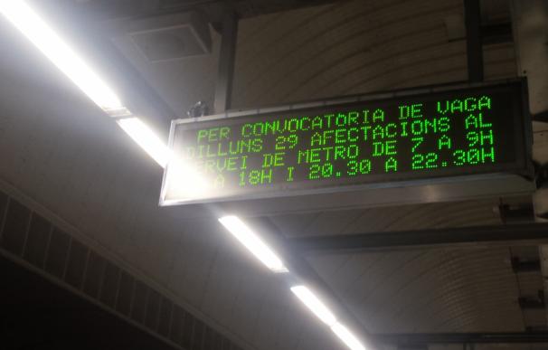 La huelga de la tarde en el Metro obliga a regular pasaje en Diagonal y Barceloneta