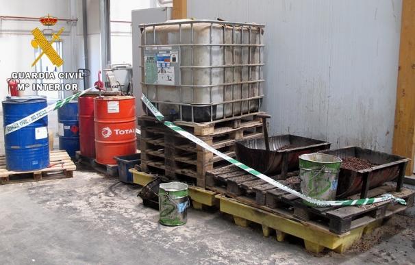 La Guardia Civil de Burgos denuncia a dos empresas por usar aceites residuales en la fabricación de pellet