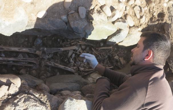 Realizan el primer levantamiento de restos aborígenes en los túmulos sepulcrales del Tenefé (Gran Canaria)