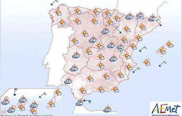 Viento fuerte en Canarias y temperaturas en ascenso en el oeste peninsular