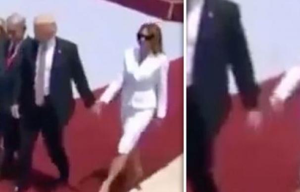 Melania se niega a dar la mano a Trump a su llegada a Israel