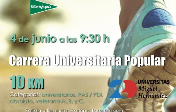 La Universidad Miguel Hernández de Elche acogerá el Circuito de Running Universitario el 4 de junio