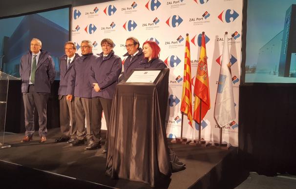 Puigdemont confía en que la plataforma de Carrefour en la ZAL Port atraiga más inversiones
