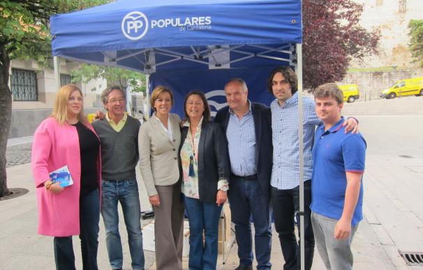 Cospedal mantiene un encuentro con las candidaturas del PP de Cantabria