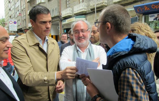 Pedro Sánchez se lanza a por los votantes de Podemos y mareas en Galicia para el "cambio" en Moncloa y Xunta