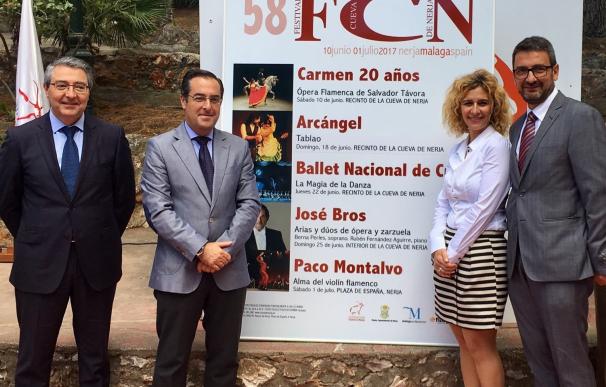El 58 Festival Internacional de la Cueva de Nerja aúna flamenco, danza y lírica en cinco espectáculos
