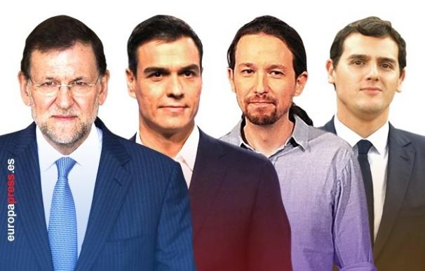 Rajoy pide que se deje gobernar a la lista más votada y Sánchez, Iglesias y Rivera defienden gobierno de cambio