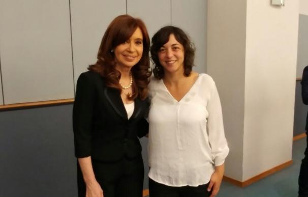La eurodiputada asturiana Tania González (Podemos) se reúne con la expresidenta Cristina Fernández de Kirchner