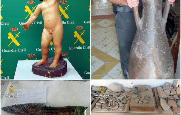 La Guardia Civil recupera 50.000 piezas de valor arqueológico y paleontológico en Murcia y Torre Pacheco