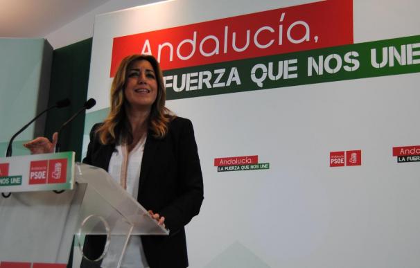 Díaz afirma que no ha hablado con Pedro Sánchez y que está "centrada" en Andalucía y no está para "otras cosas"