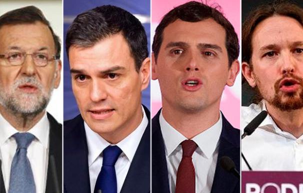 Rajoy, Sánchez, Rivera e Iglesias.