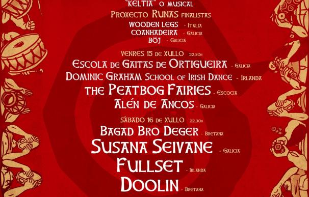 Milladorio, Susana Seivane, Doolin y Fullset encabezan el Festival de Ortigueira, entre el 14 y el 17 de julio