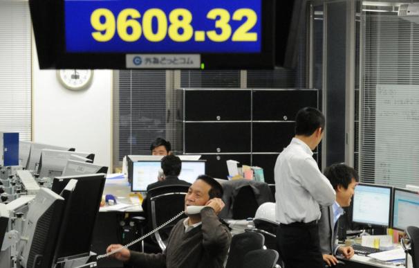 El Nikkei cae 103,34 puntos, el 1,06 por ciento, hasta 9.615,55 puntos