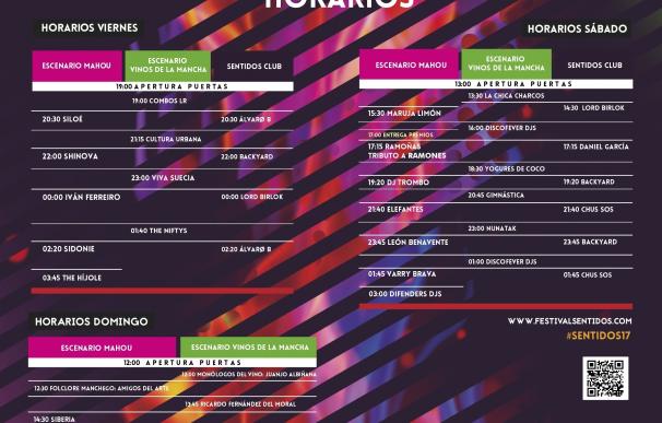 El Festival de Los Sentidos de La Roda publica los horarios de las más de 30 horas de música de su X aniversario