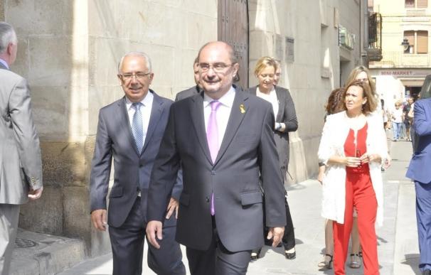 Lambán anima a propiciar una "edad de plata de Aragón" en el 80 aniversario del Estatuto de Caspe