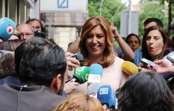 Susana Díaz obtiene en Madrid menos votos que avales en las primarias del PSOE