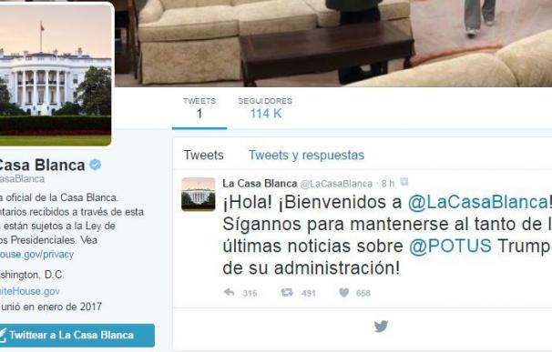 Trump abre una cuenta de Twitter de la Casa Blanca en español