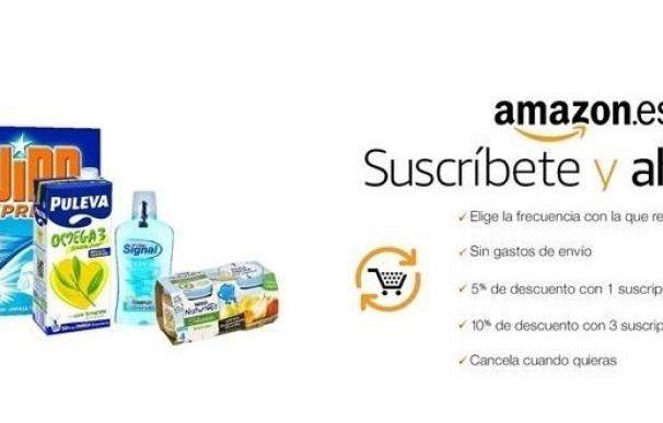Amazon presenta un programa con descuentos para compras recurrentes de artículos de alimentación y hogar
