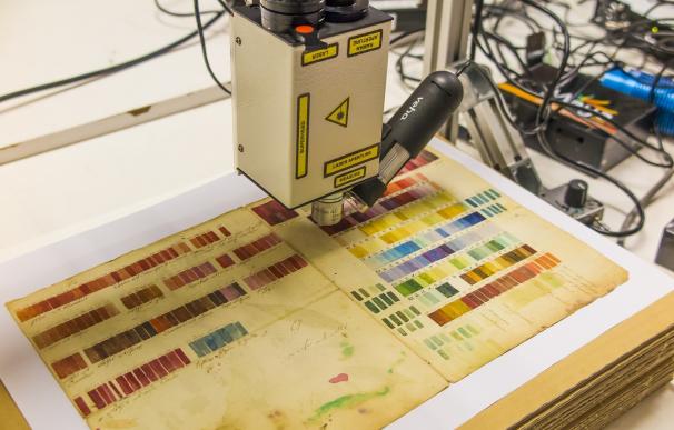 Un equipo investigador de la Universidad de Oxford estudia la 'Tabla de colores' de Haenke en el Real Jardín Botánico
