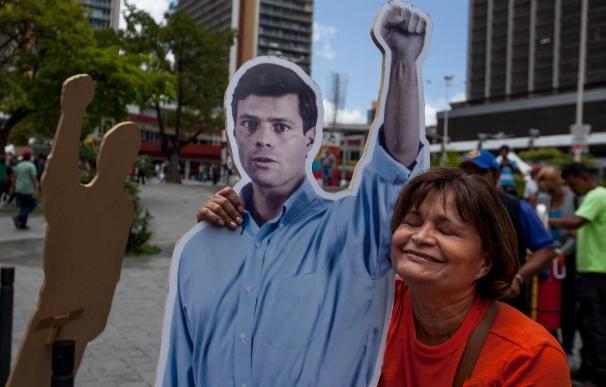 Manifestación en Caracas de apoyo al líder opositor Leopoldo López (archivo)