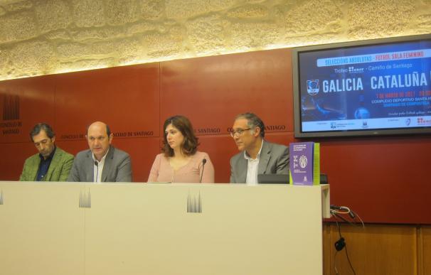 Las selecciones femeninas de fútbol sala de Galicia y Cataluña se enfrentarán en Santiago con motivo del Día de la Mujer