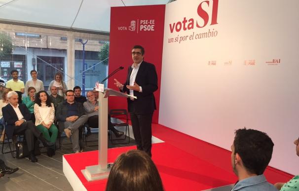 Patxi López: "Cada voto socialista servirá para avanzar, para sumar y para construir"