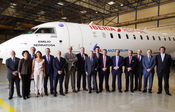 Air Nostrum homenajea a su primer presidente con el bautizo del avión Emilio Serratosa