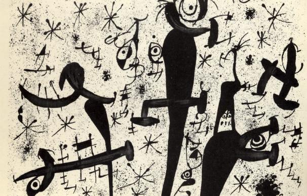 La rareza del blanco y negro en Joan Miró en la galería Joan Gaspar de Madrid