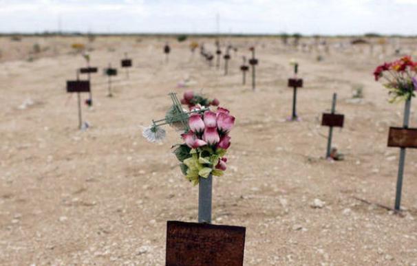 Uno de los cementerios de Ciudad Juárez, plagado de muertos por la violencia narco.