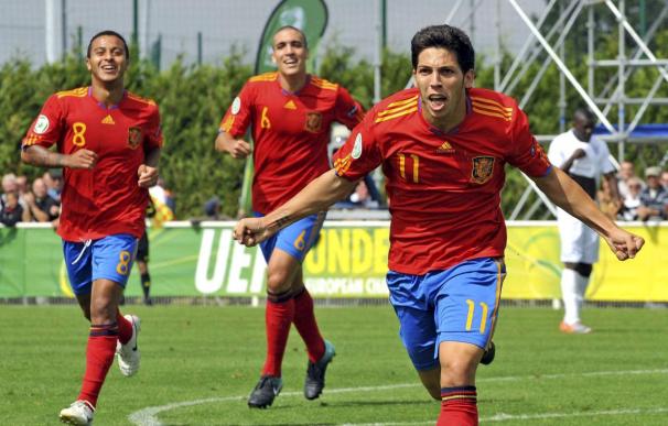 La selección española de fútbol sub '19, segunda en el torneo de Oporto tras ganar a Rusia