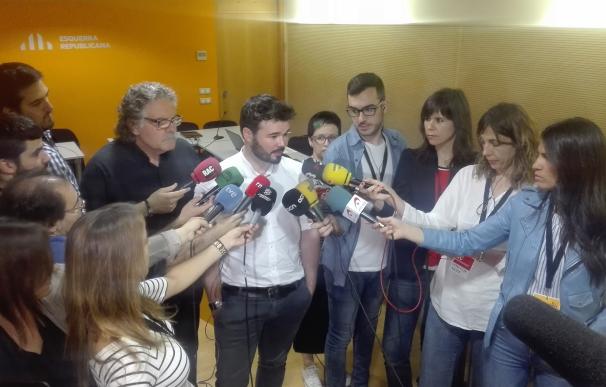 Rufián (ERC) a la CUP: "El pueblo de Catalunya se merece debatir los Presupuestos"