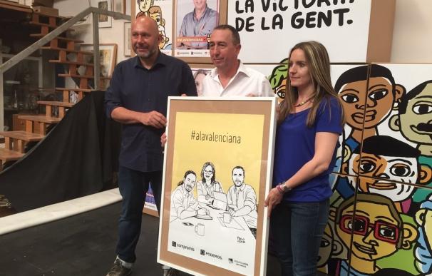 Paco Roca elabora el cartel de 'A la valenciana' con dibujos de Oltra, Iglesias y Garzón