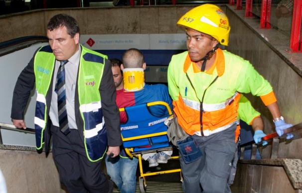 Una colisión entre dos trenes en un túnel de Barcelona deja 18 heridos leves