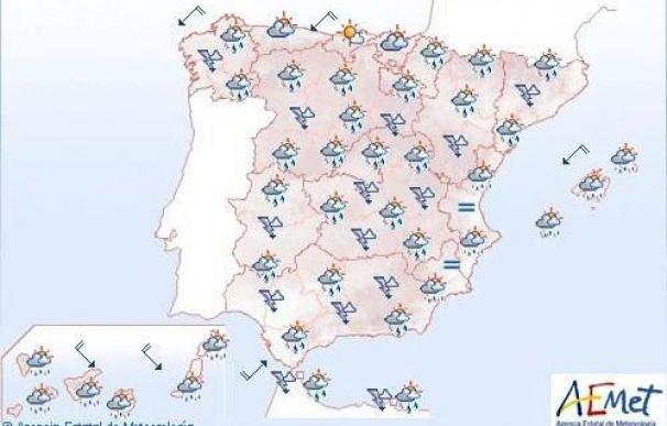 Chubascos y tormentas mañana en Extremadura, Centro y Meseta sur y Andalucía