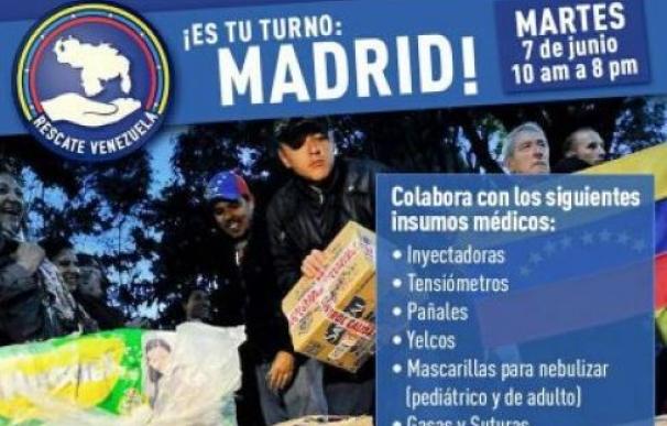 La campaña “Rescate Venezuela” llega a Madrid para recolectar material sanitario