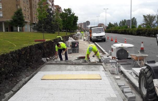 Instalado en Pamplona un pavimento que reduce la contaminación