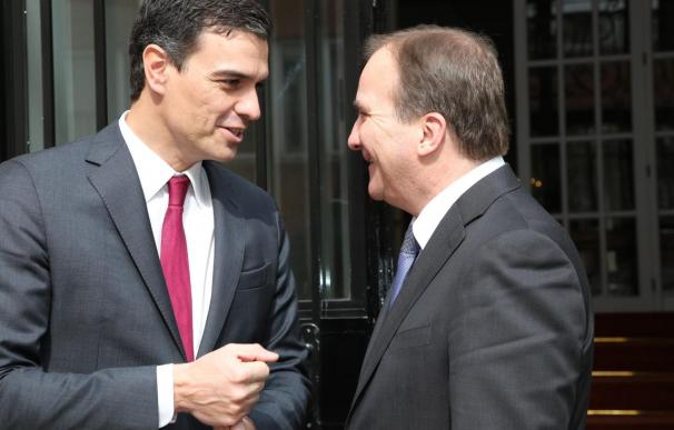 Pedro Sánchez inicia con el primer ministro sueco una ronda de bilaterales aprovechando la cumbre socialista del sábado