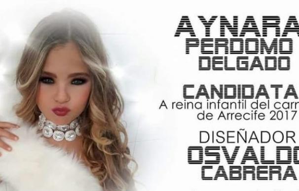 El cartel publicitario de una niña excesivamente maquillada siembra la polémica en Lanzarote