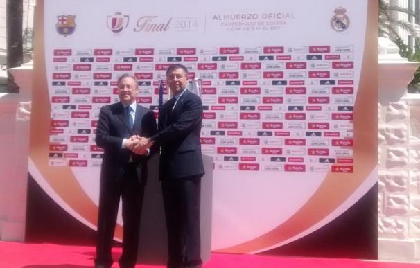 Florentino Pérez y Bartomeu, en la previa de la final de Copa de 2014