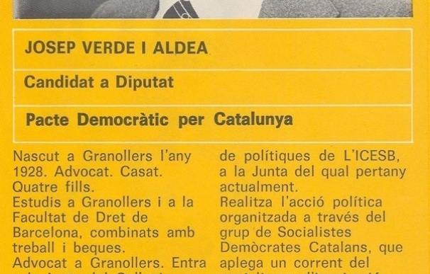 Muere Josep Verde i Aldea, cofundador del PSC y antiguo vicepresidente de la Eurocámara