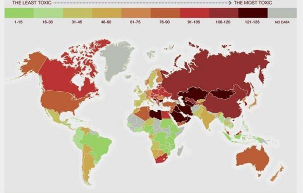 Estos son los países más tóxicos del mundo